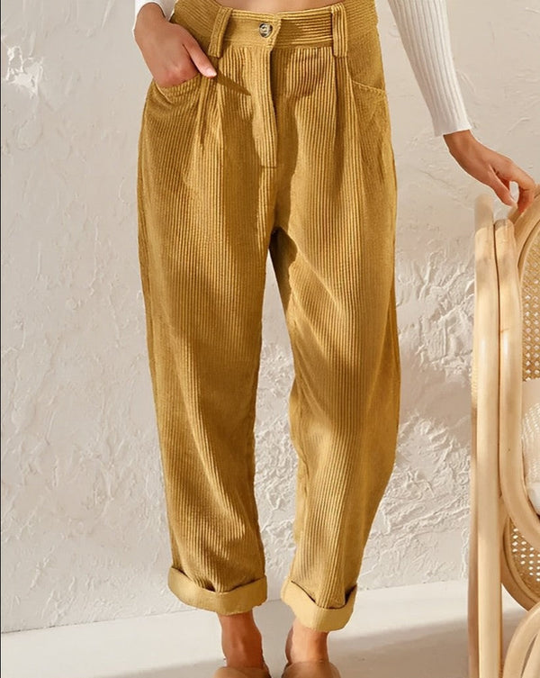 Lucy - High Waisted Flowy Suit Trousers