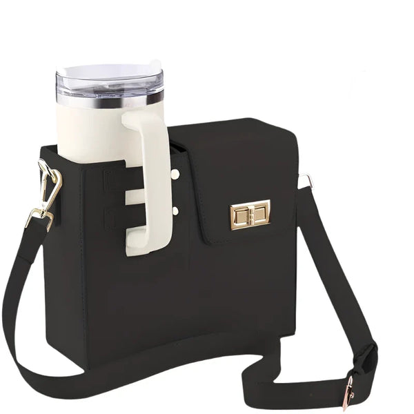 Acelle - Crossbody Messenger Water Cup Holder Bag