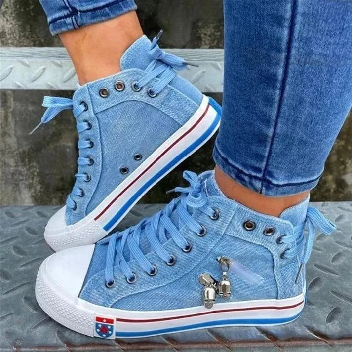 Anjaylah - Trendy High-Top Sneakers