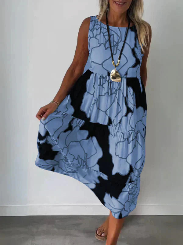 Birdie - Elegant Casual Printed Dress