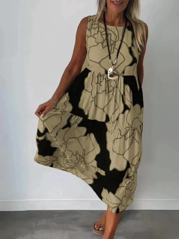 Birdie - Elegant Casual Printed Dress