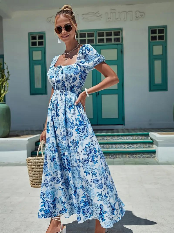 Celestine - Modern Floral Maxi Dress