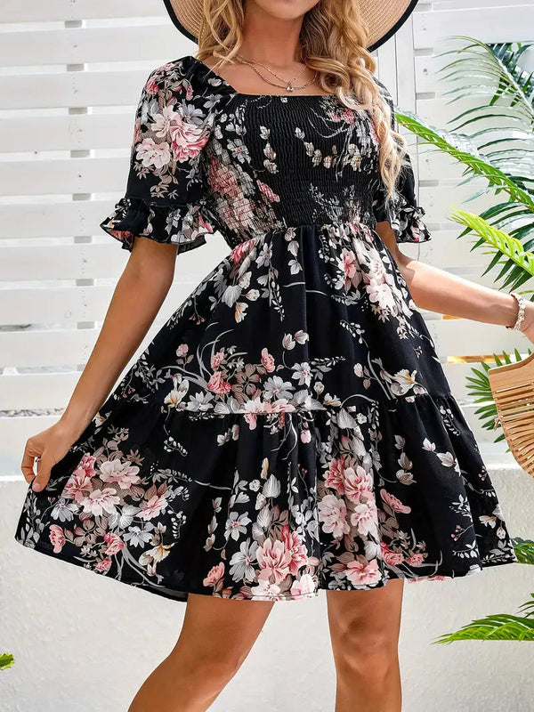 Laken - Relaxed Boho Floral Mini Dress