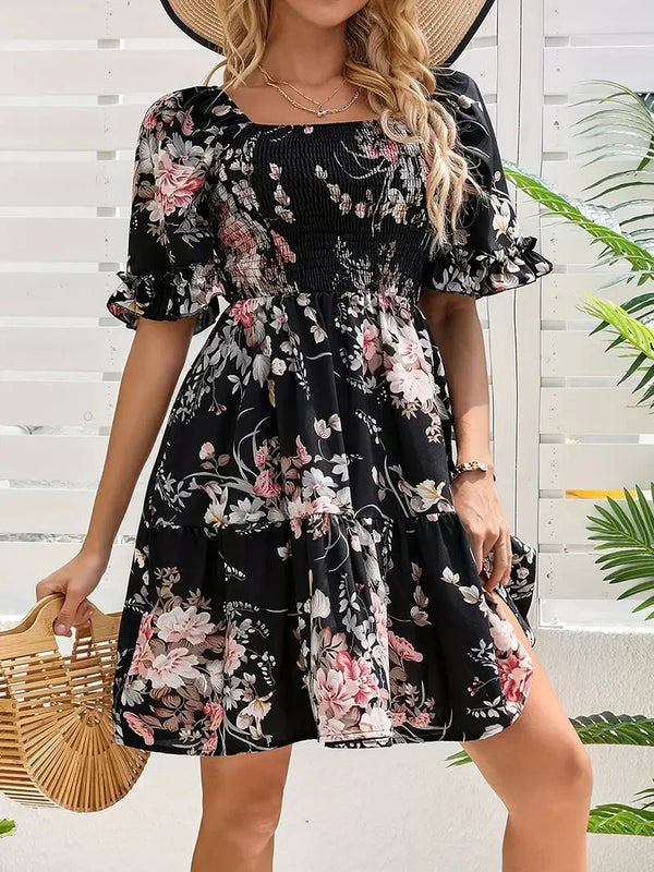 Laken - Relaxed Boho Floral Mini Dress