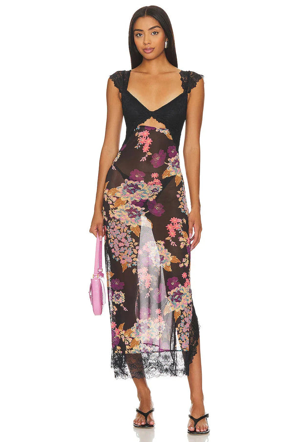 Fresca - Chic Printed Maxi Dress