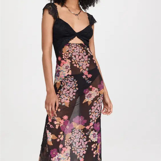 Fresca - Chic Printed Maxi Dress