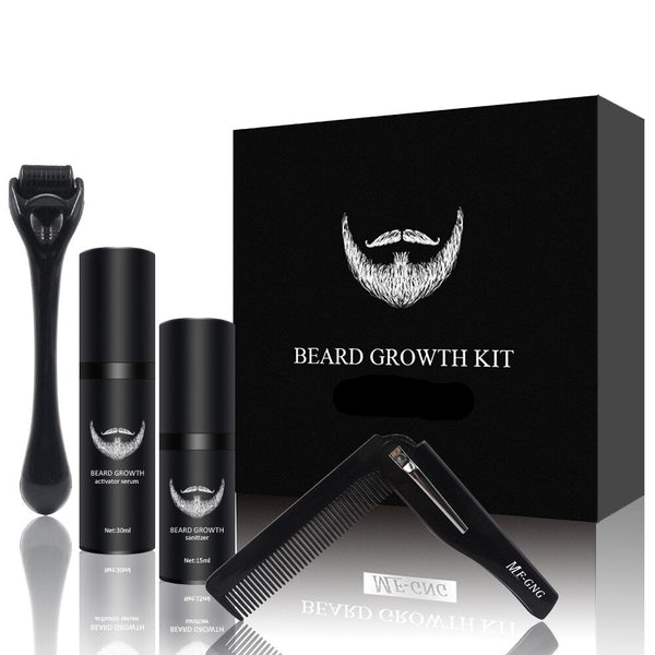 GrowMaster - Beard Growth Barber Kit - Boost Thickness & Style with Ease