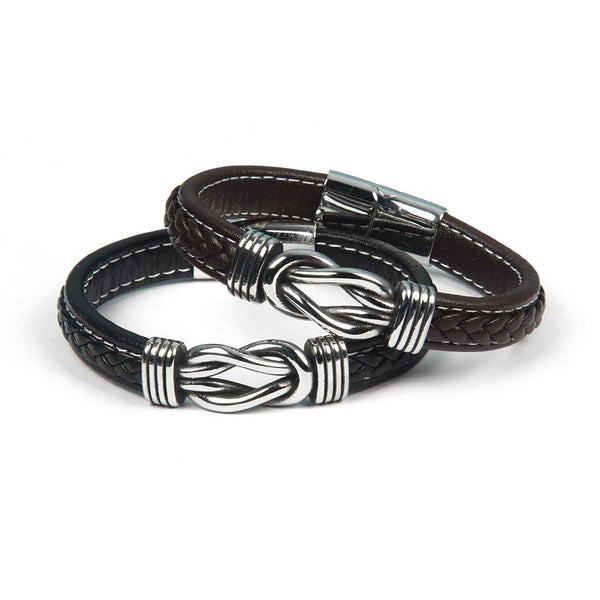 KnotCraft - Leather Knot Bracelet - Stylish & Durable Design