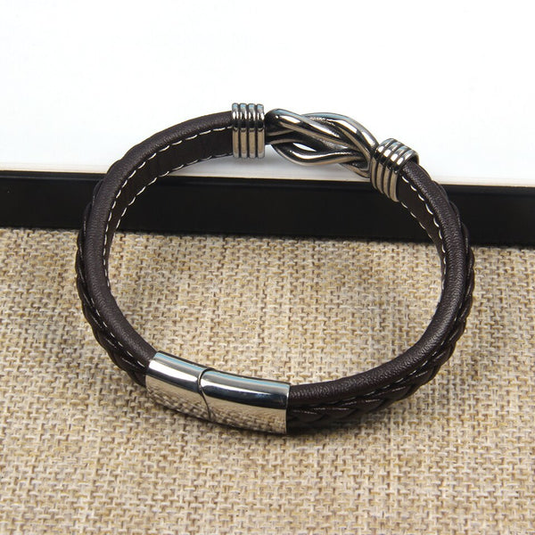 KnotCraft - Leather Knot Bracelet - Stylish & Durable Design