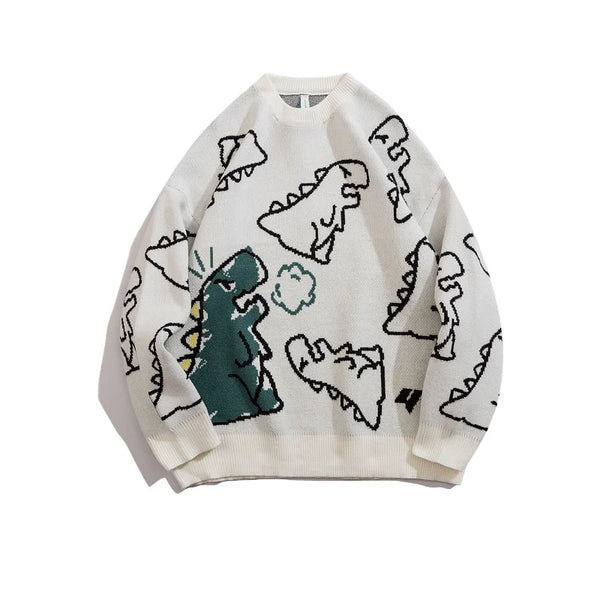 Isidro - Harajuku Dinosaur Knit Pullover