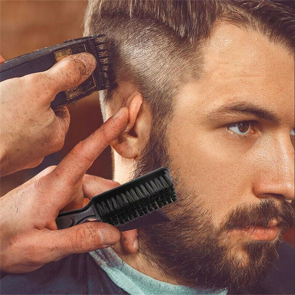 GroomMaster - Hair and Beard Brush - Smooth, Tangle-Free Styling