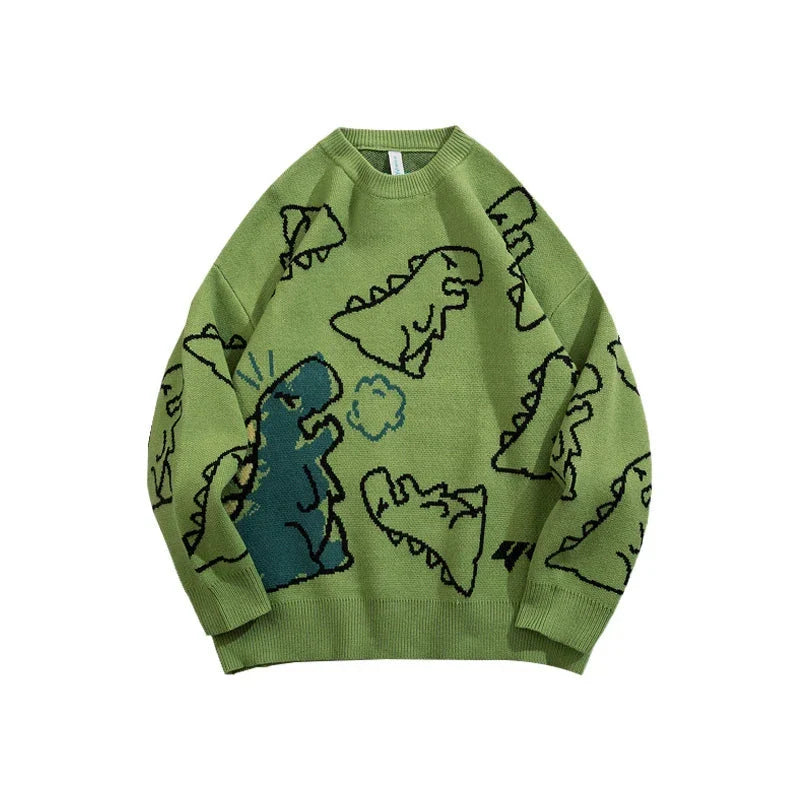 Isidro - Harajuku Dinosaur Knit Pullover