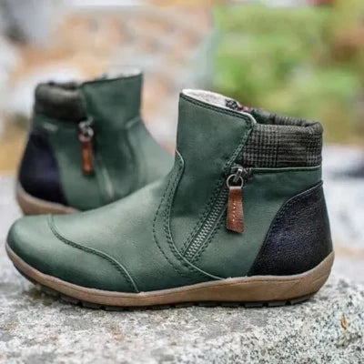 Ellena - Wide Calf High Top Ankle Booties