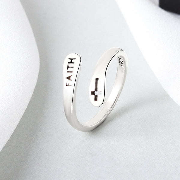 FaithFlex - Adjustable "Faith" Ring - Empowering Design & Perfect Fit