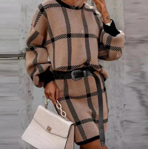 Leonie - Trendy Stylish Plaid Dress