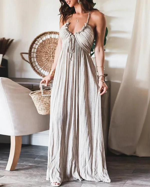 Josetta - U-Neck Boho Maxi Dress