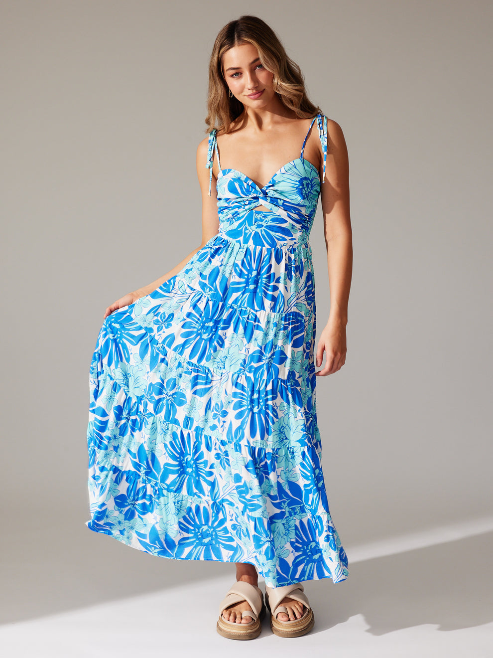 Cosette - Vibrant Blue Maxi Dress