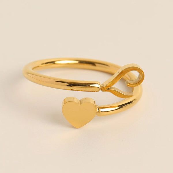 LoveInitial - Initial Heart Ring - Personalized & Heartfelt Design