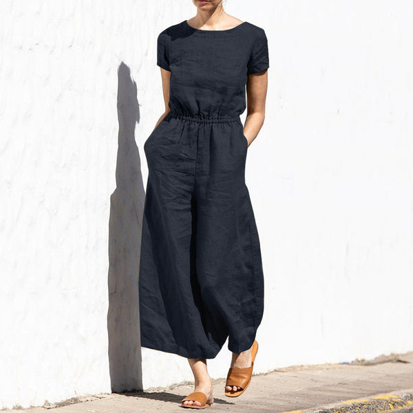 Jonalyn - Casual Look Sleeves Jumpsuit