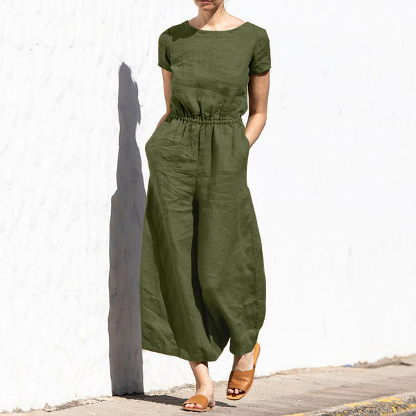 Jonalyn - Casual Look Sleeves Jumpsuit