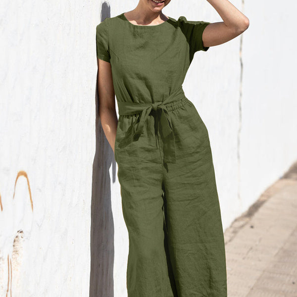 Jonalyn - Casual Look Sleeves Jumpsuit