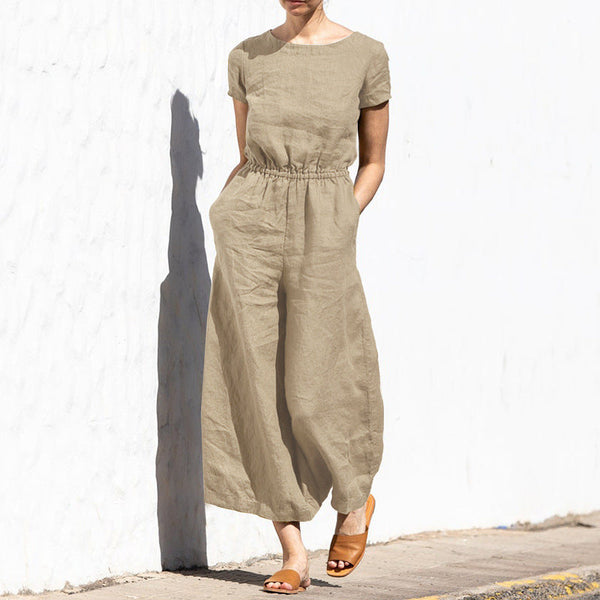 Jonalyn - Casual Look Sleeves Jumpsuit