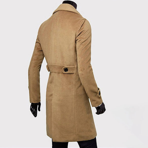 Brent - Windproof Double-Breasted Coat for Men - Elegant & Functional