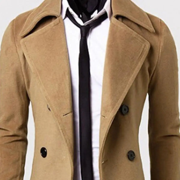 Brent - Windproof Double-Breasted Coat for Men - Elegant & Functional