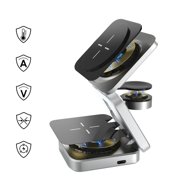 ChargeMaster - 3-in-1 Charging Station - Simplify Your Charging with One Convenient Dock