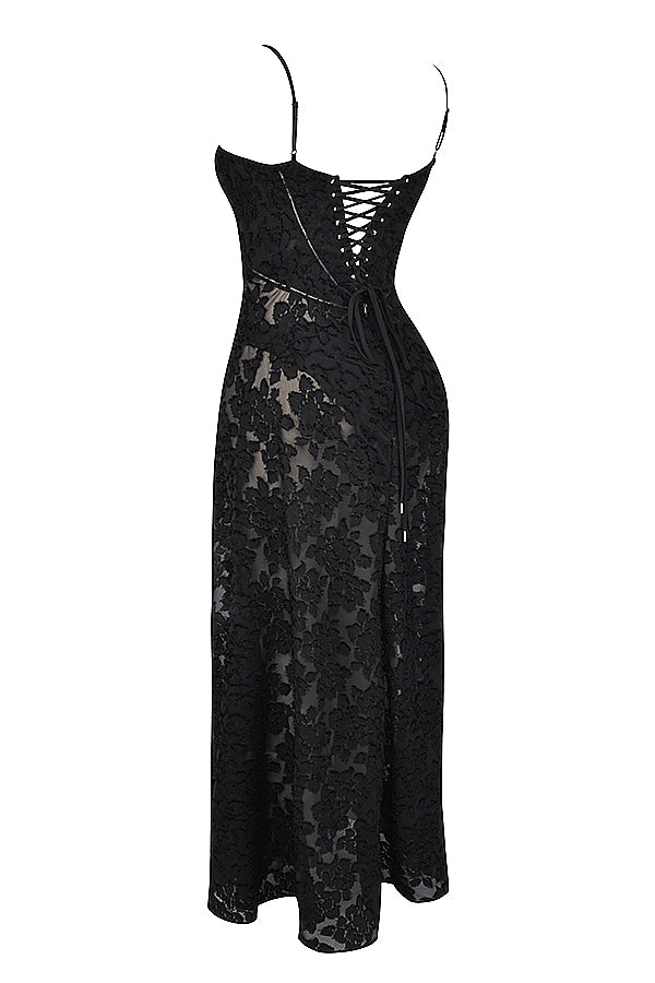 Ferlyn - Sleeveless Corset Maxi Dress