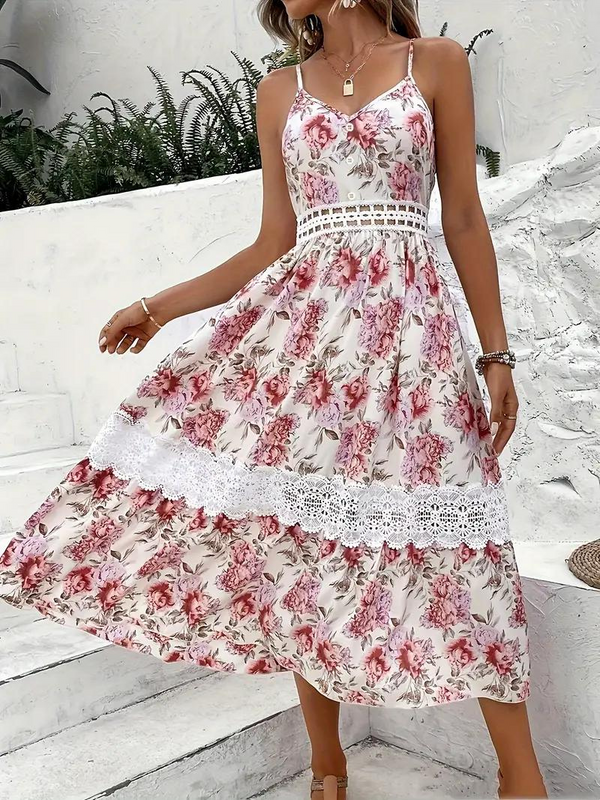 Caryn - Chic Floral Boho Maxi Dress