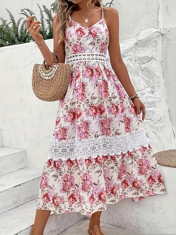 Caryn - Chic Floral Boho Maxi Dress