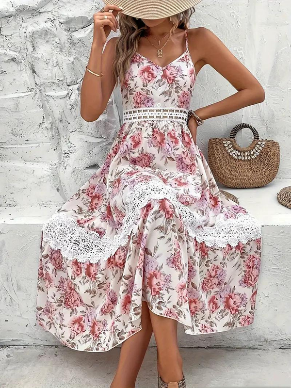 Caryn - Chic Floral Boho Maxi Dress