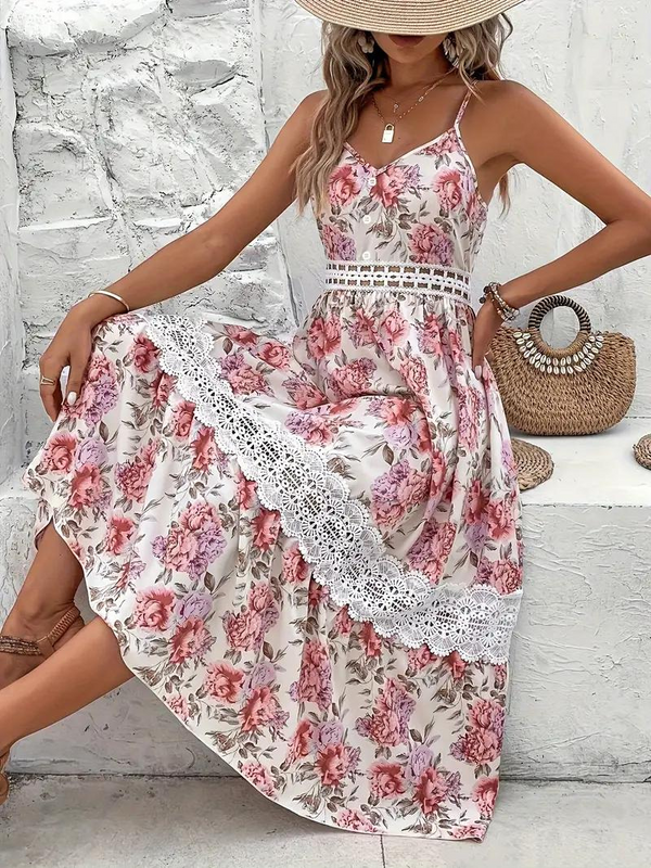 Caryn - Chic Floral Boho Maxi Dress