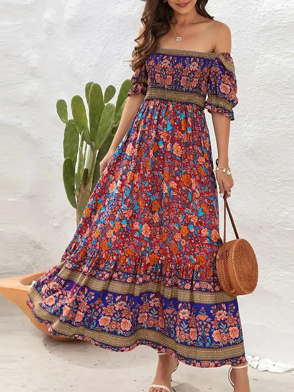 Amalia - Retro Boho Maxi Dress