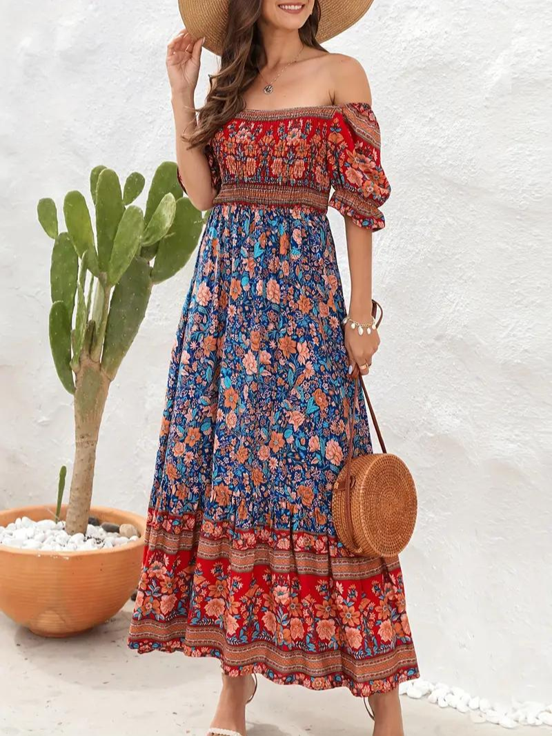 Amalia - Retro Boho Maxi Dress