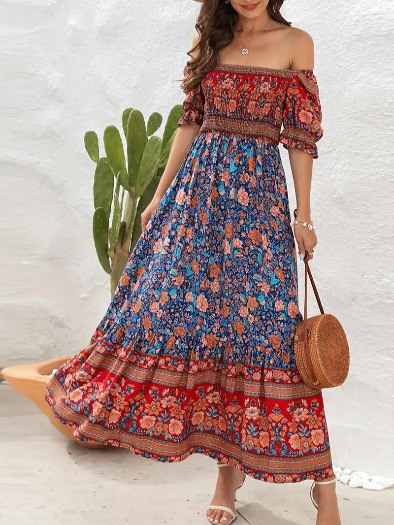 Amalia - Retro Boho Maxi Dress