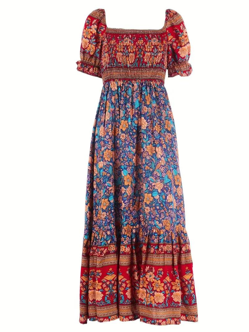 Amalia - Retro Boho Maxi Dress