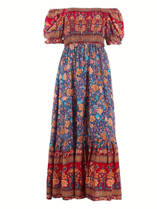 Amalia - Retro Boho Maxi Dress