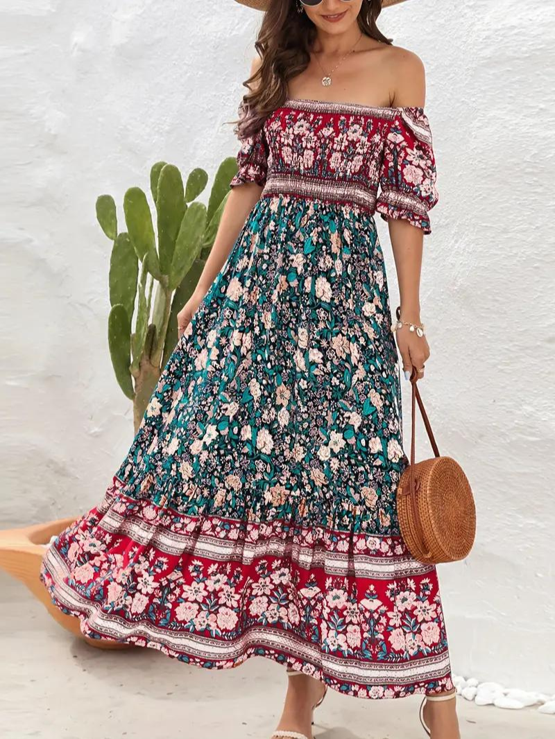 Amalia - Retro Boho Maxi Dress