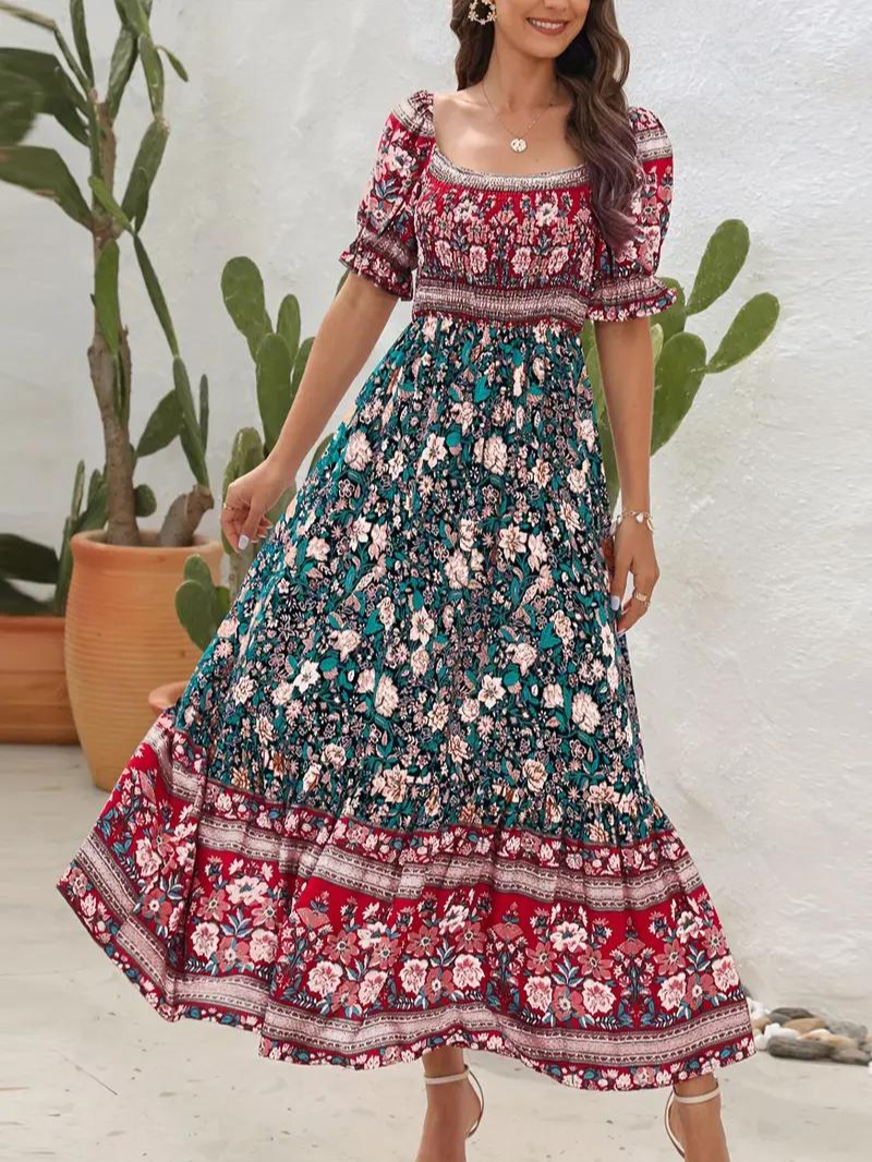 Amalia - Retro Boho Maxi Dress