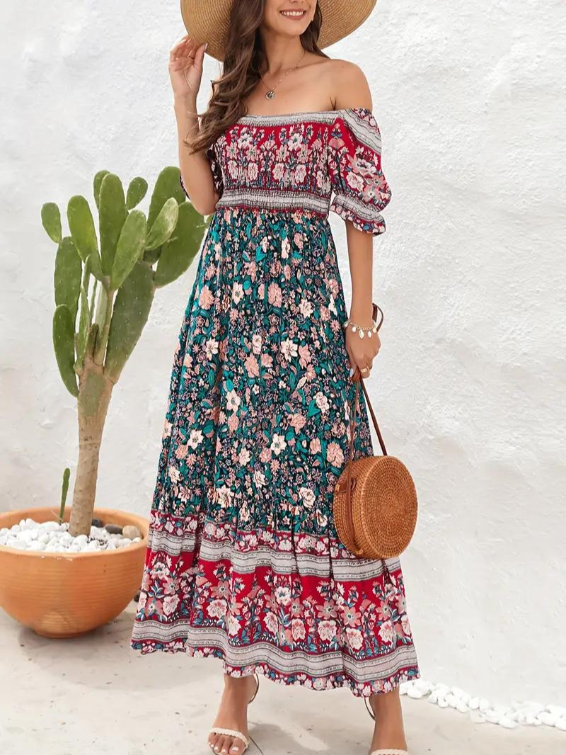 Amalia - Retro Boho Maxi Dress