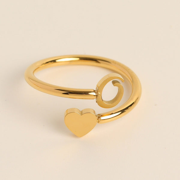 LoveInitial - Initial Heart Ring - Personalized & Heartfelt Design