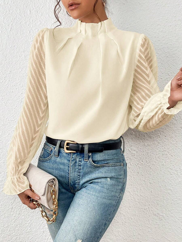 Jazmine - Turtleneck Blouse for Women