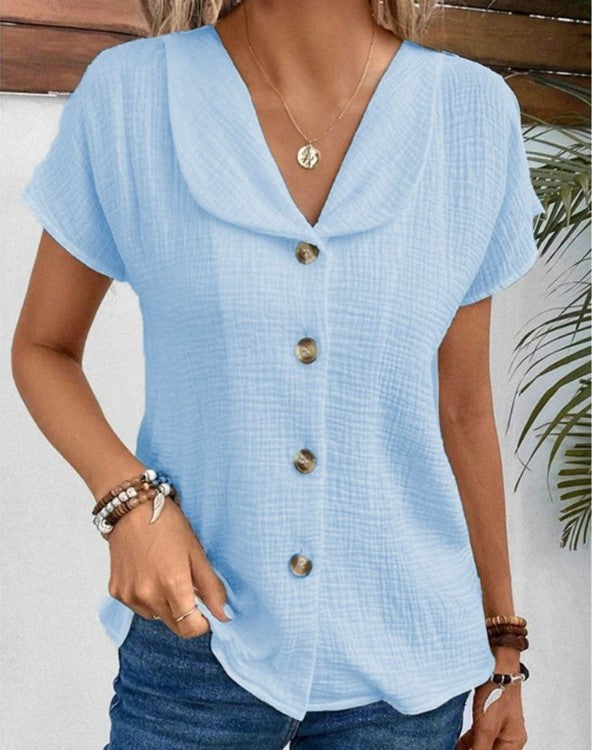 Chloe - Casual V-Neck Breathable Blouse