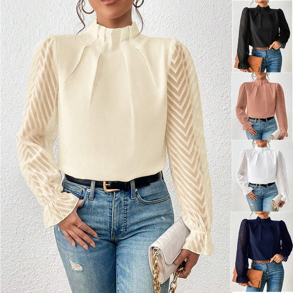 Jazmine - Turtleneck Blouse for Women