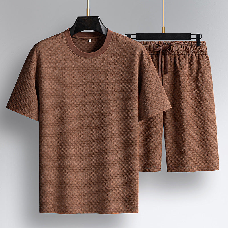 Jaxx - Waffle-Knit Men's Shirt Set