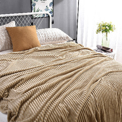 Ribbed Throw Blanket - Ultra-Soft, Warm & Stylish for Home & Sofa