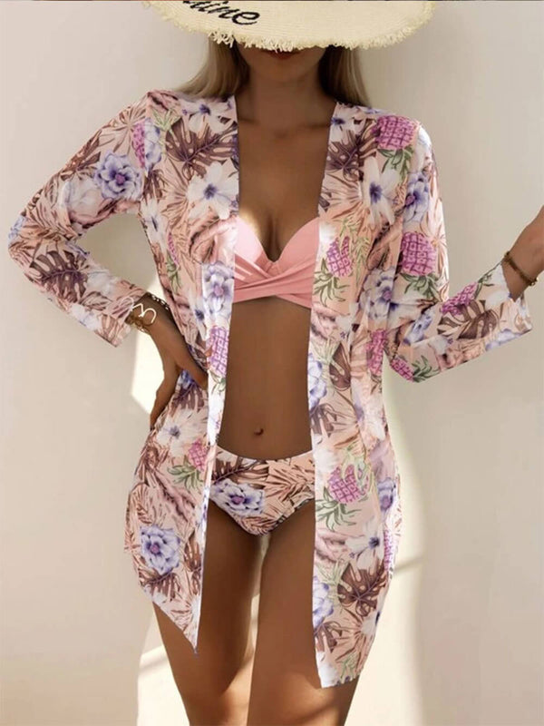 Luz - Floral Three-Piece Set Bikini