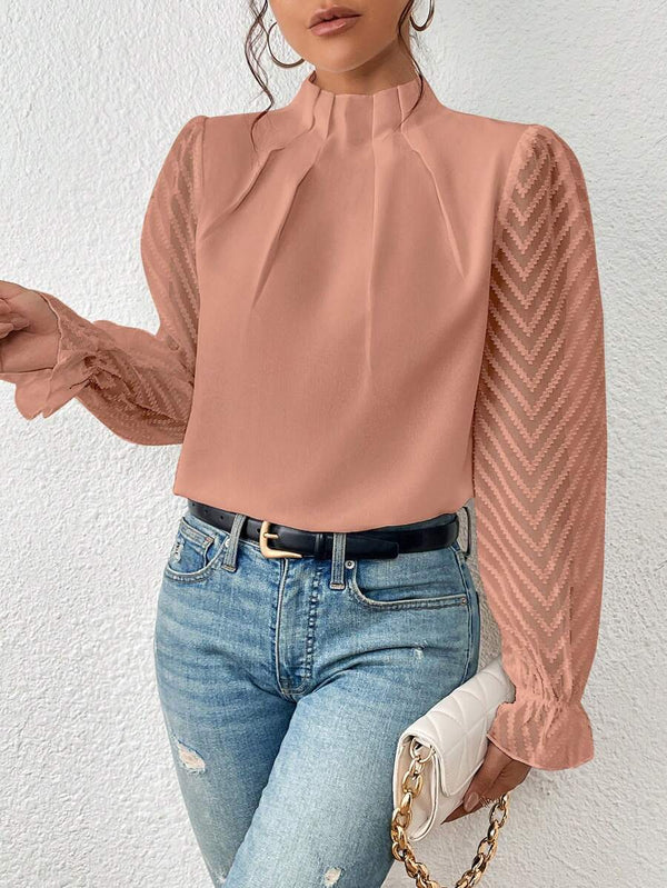 Jazmine - Turtleneck Blouse for Women